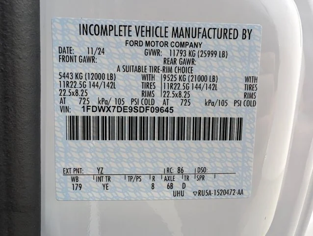 New 2025 Oxford White Ford F-750 SD Diesel Straight Frame image 38