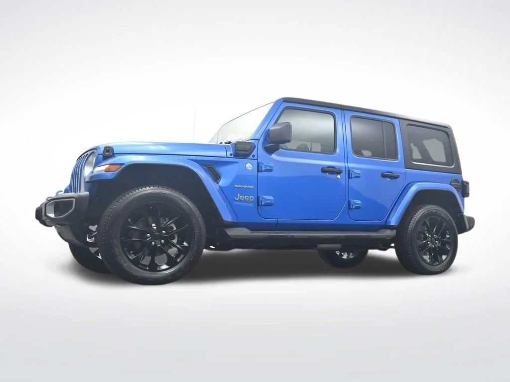 Used 2022 Blue Jeep Unlimited Sahara 4xe image 29