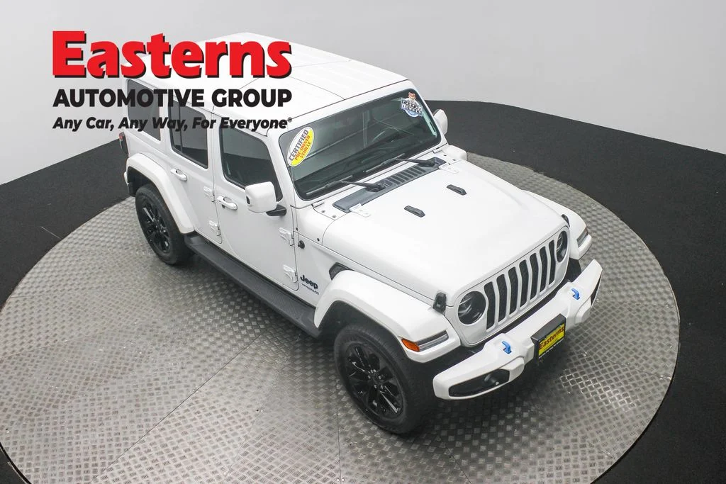 Used 2021 White Jeep Unlimited Sahara High Altitude 4xe image 3