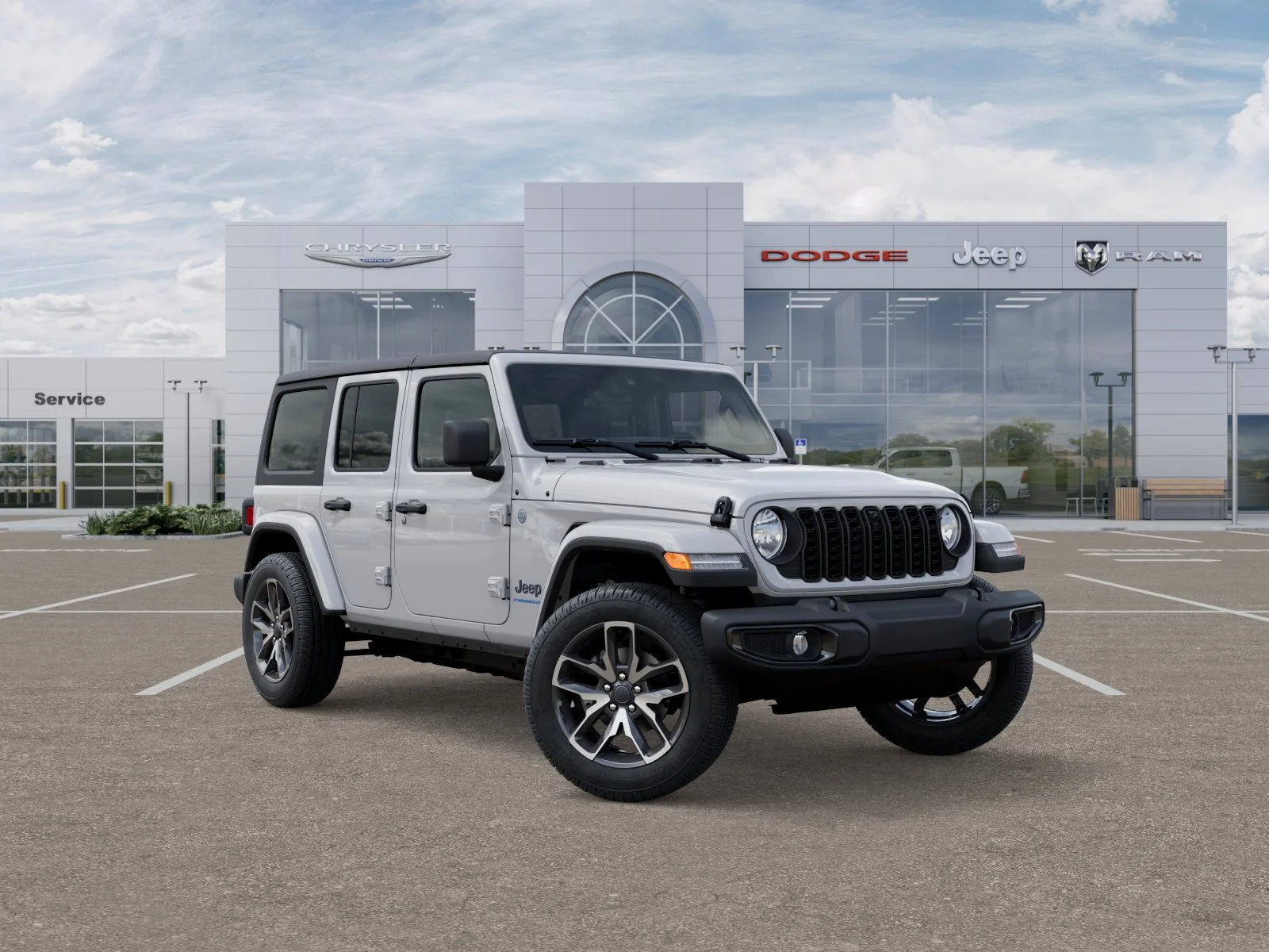New 2025 Bright White Clearcoat Jeep Sport S 4xe image 21