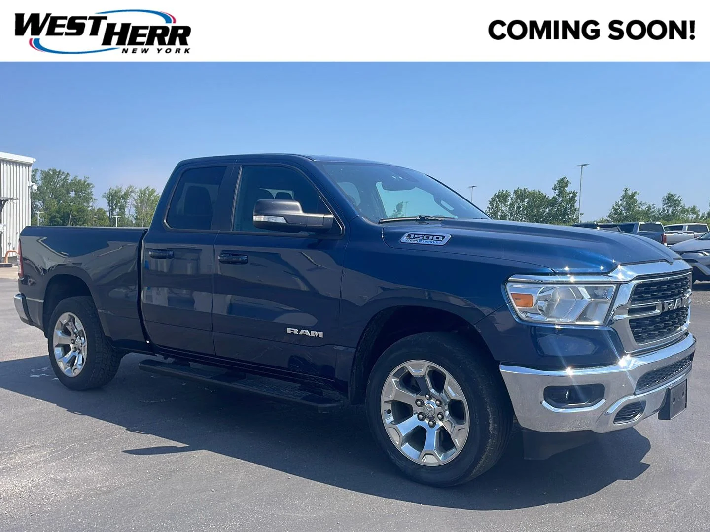 Used 2022 Patriot Blue Pearlcoat Ram Big Horn image 1