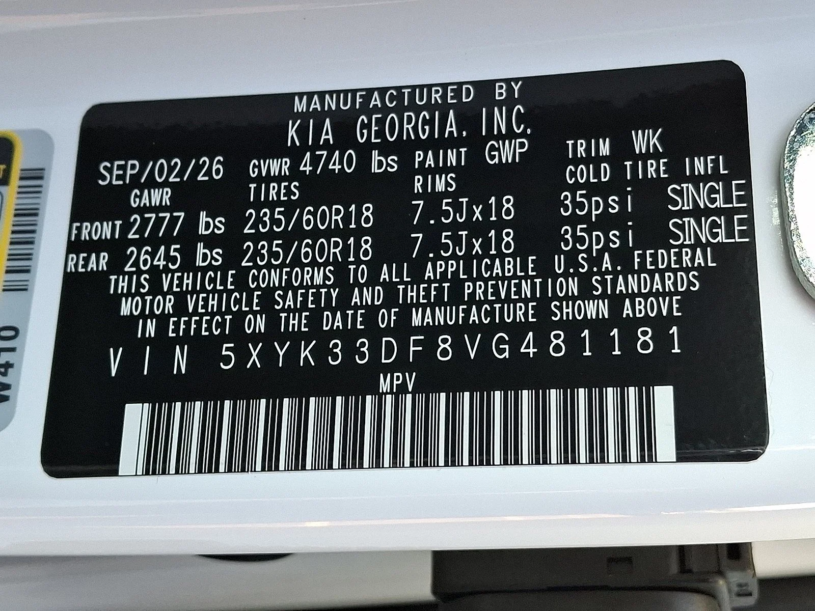 New 2027 Glacial White Pearl Kia EX image 14