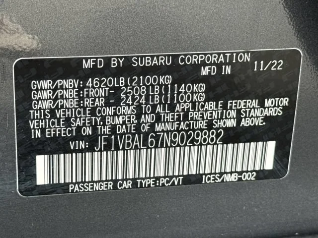 Used 2022 Magnetite Gray Metallic Subaru Limited image 17