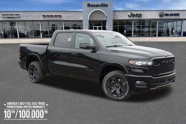 New 2026 Diamond Black Crystal Pearl-Coat Exterior Paint RAM Big Horn image 1