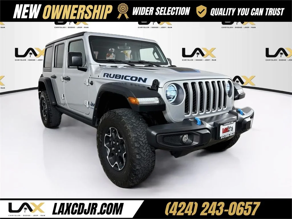 Used 2023 Silver Jeep Rubicon 4xe image 1