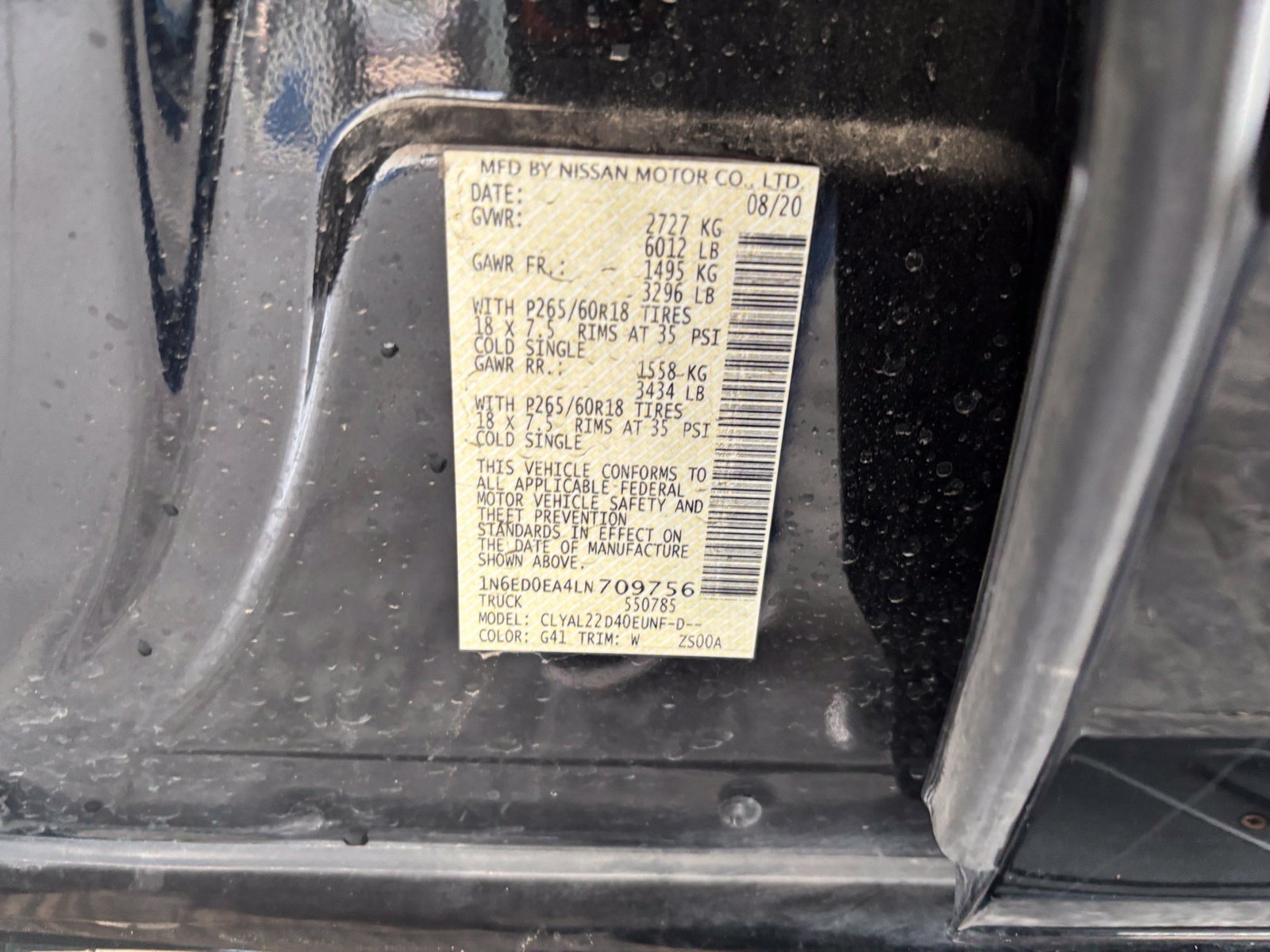 Used 2020 Black Nissan SV image 15