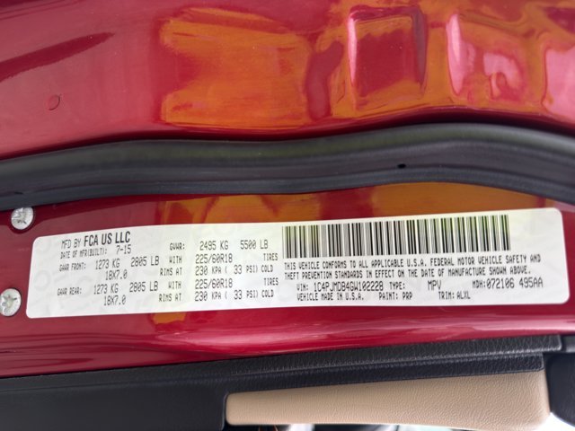 Used 2016 Deep Cherry Red Crystal Pearlcoat Jeep Limited image 28