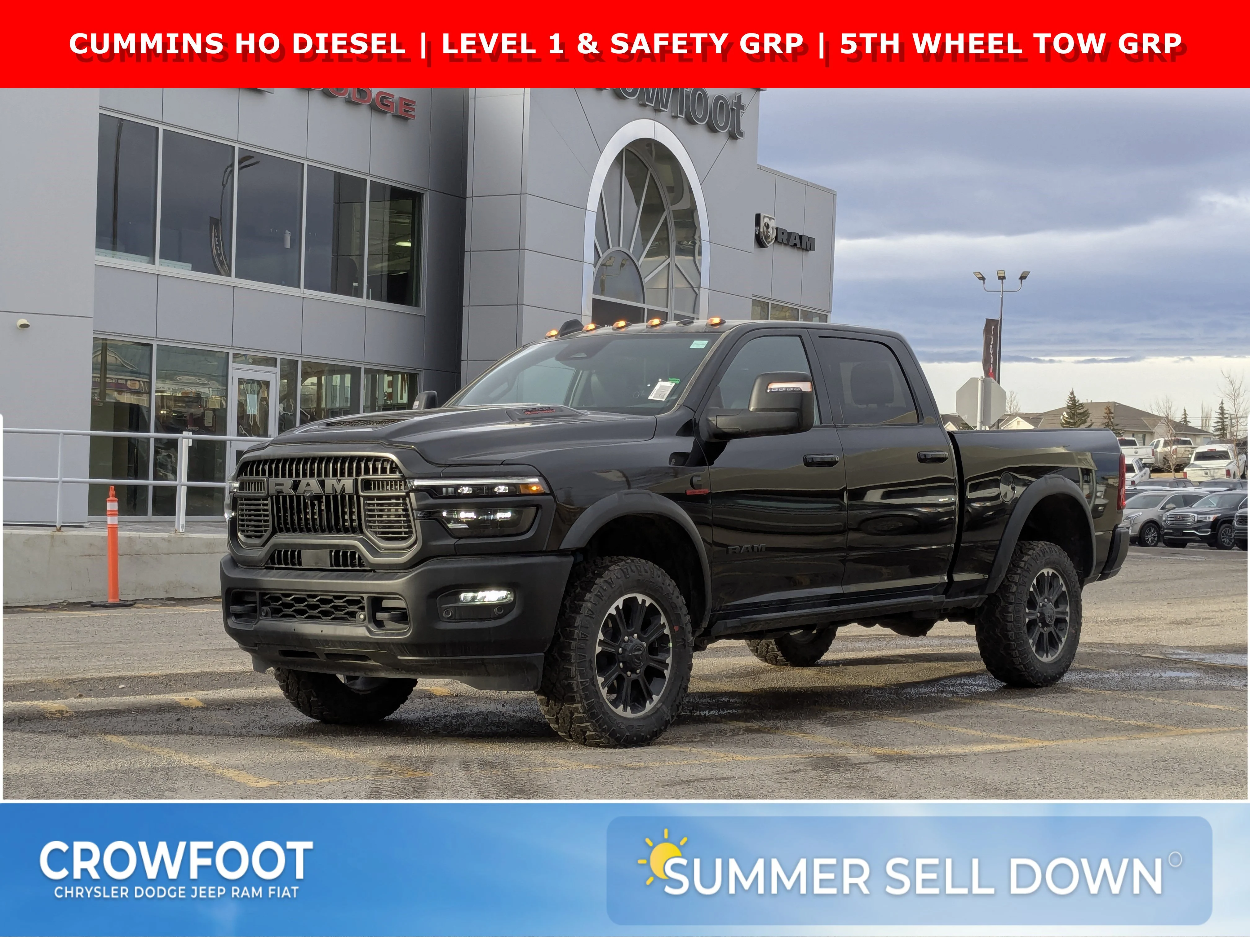 New 2026 Black RAM Rebel - CUMMINS HO DIESEL  LEVEL 1 & SAFETY GRP  5TH WHEEL TOW GRP image 1