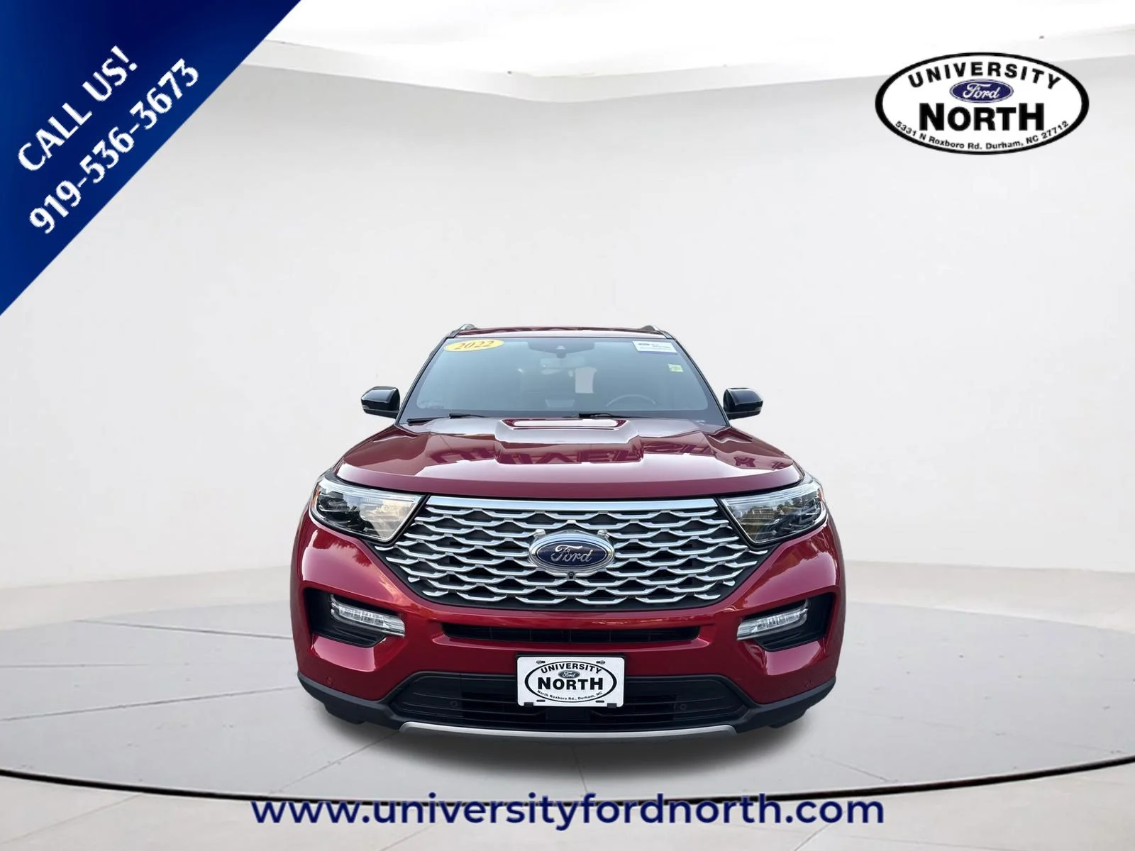 Used 2022 Rapid Red Metallic Tinted Clearcoat Ford Platinum image 2