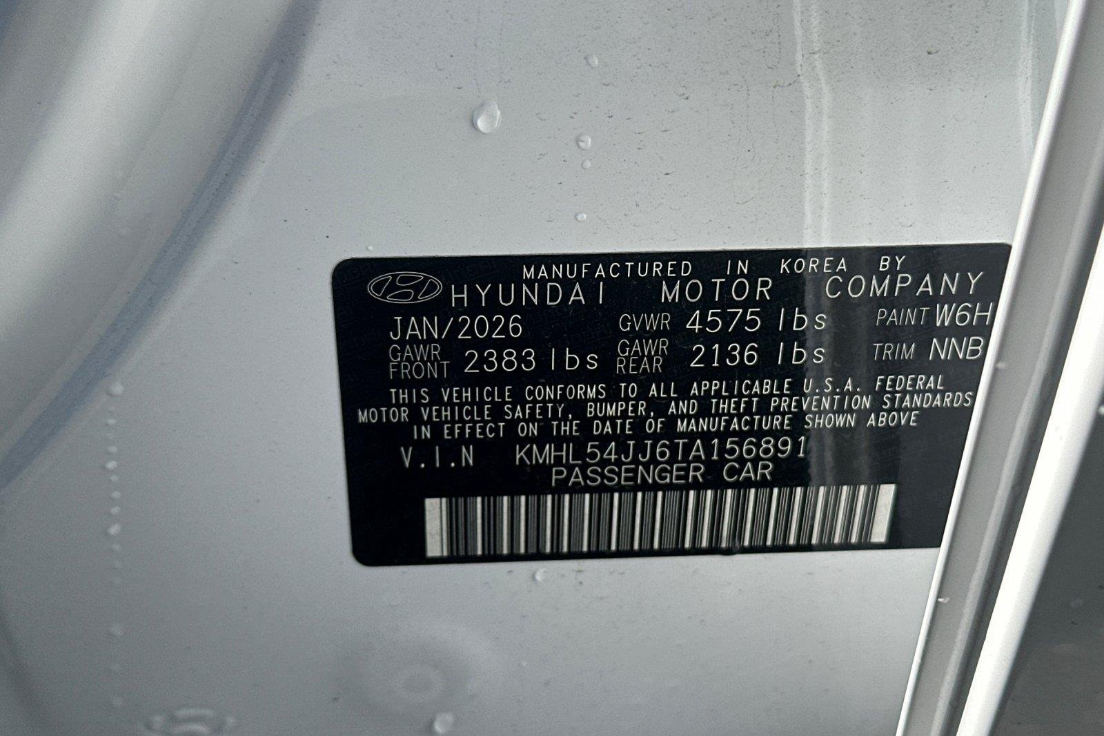 New 2026 Serenity White Hyundai Limited image 55
