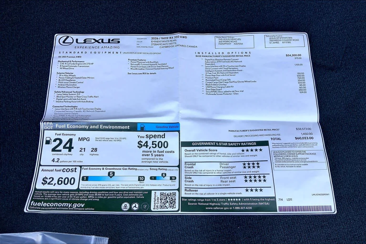 New 2026 Eminent White Pearl Lexus Premium image 22