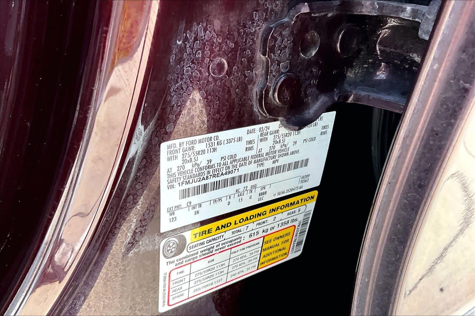 Used 2024 Jewel Red Metallic Tinted Clearcoat Ford Limited image 34