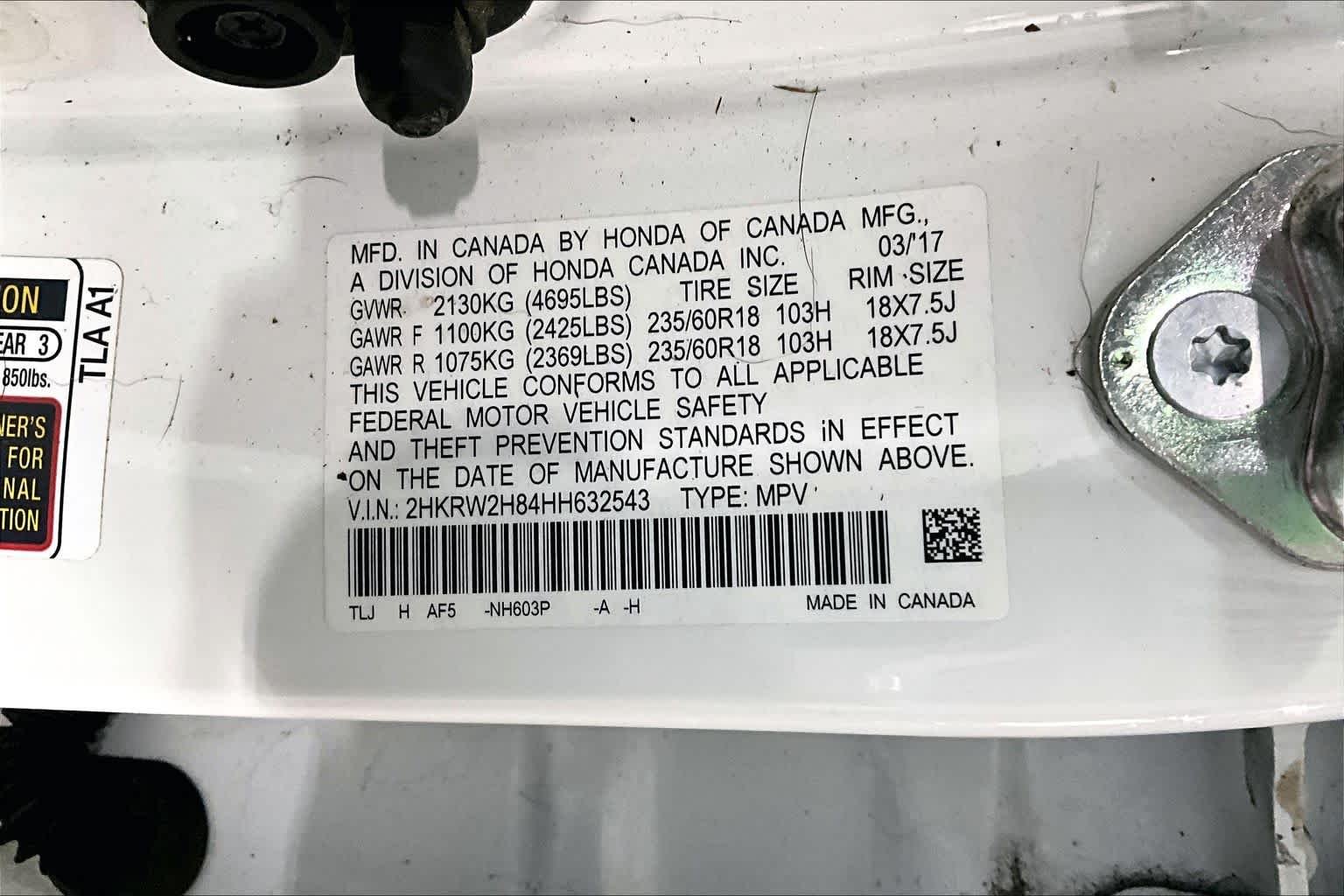 Used 2017 White Diamond Pearl Honda EX-L image 37