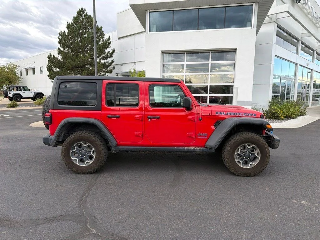 Used 2021 Red Clearcoat Jeep Unlimited Rubicon 4xe image 6