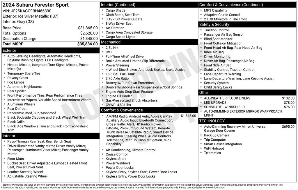 Used 2024 Silver Subaru Sport image 46