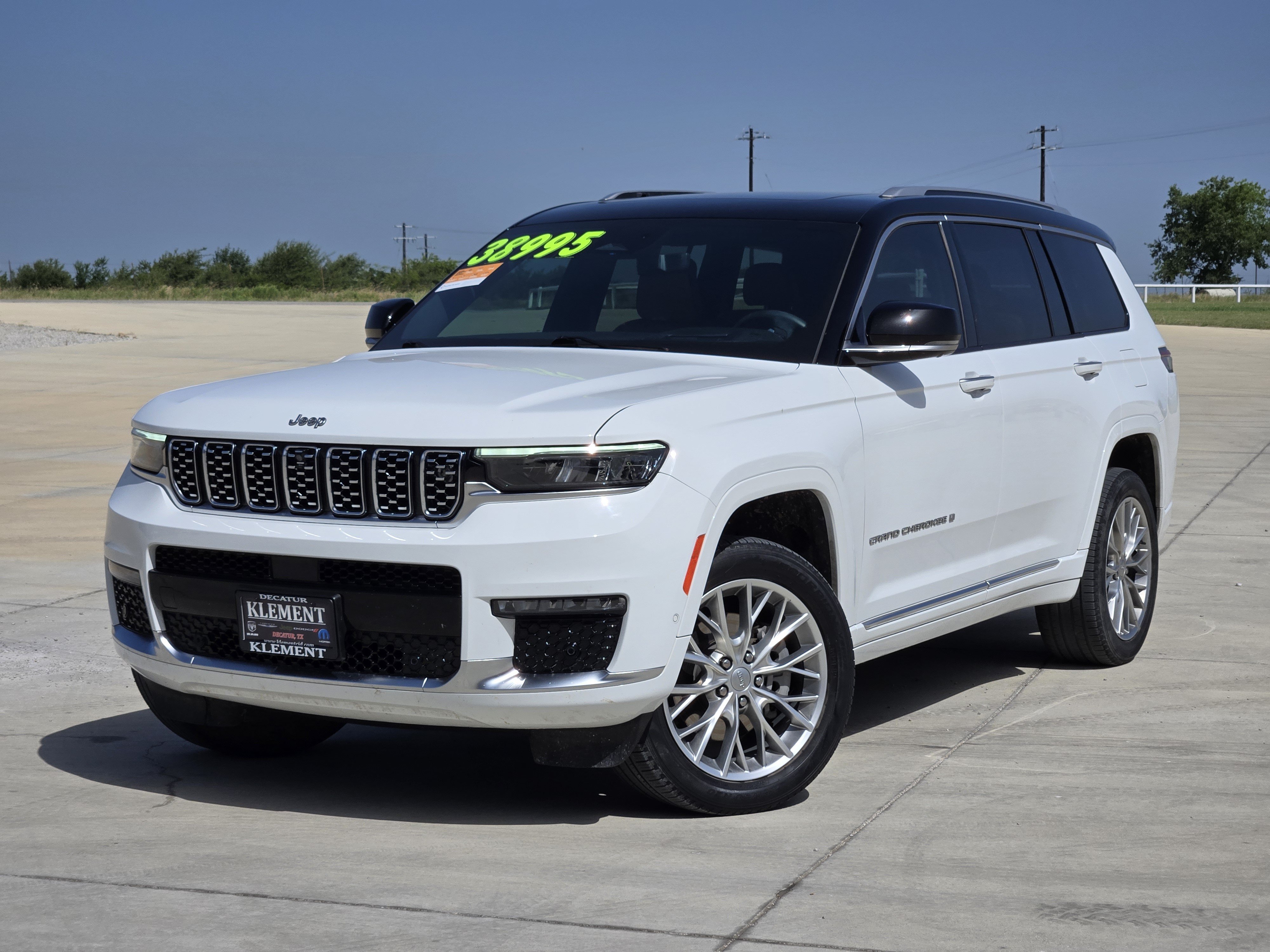 Used 2023 Bright White Clearcoat Jeep Summit image 1