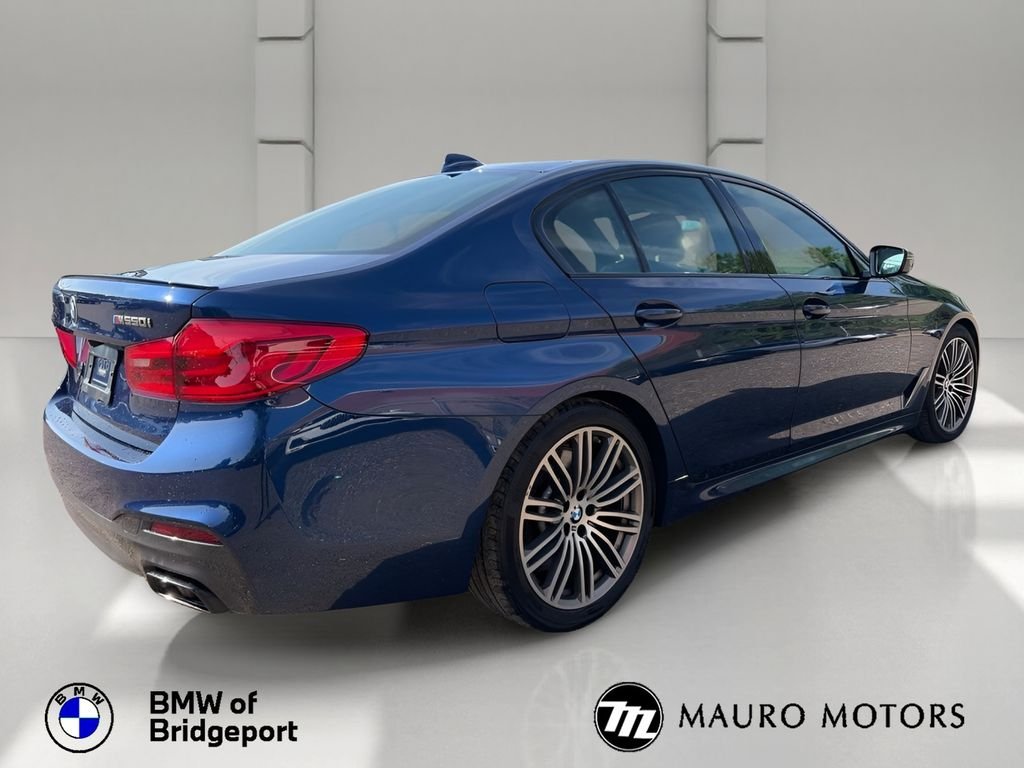Used 2020 Blue BMW M550i xDrive image 4