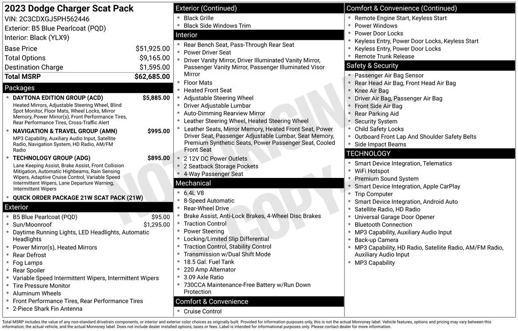 Used 2023 Blue Dodge R/T Scat Pack image 7