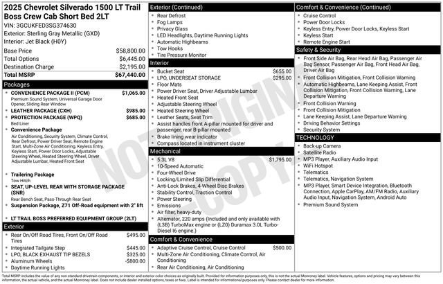 Used 2025 Sterling Gray Metallic Chevrolet LT Trail Boss image 10
