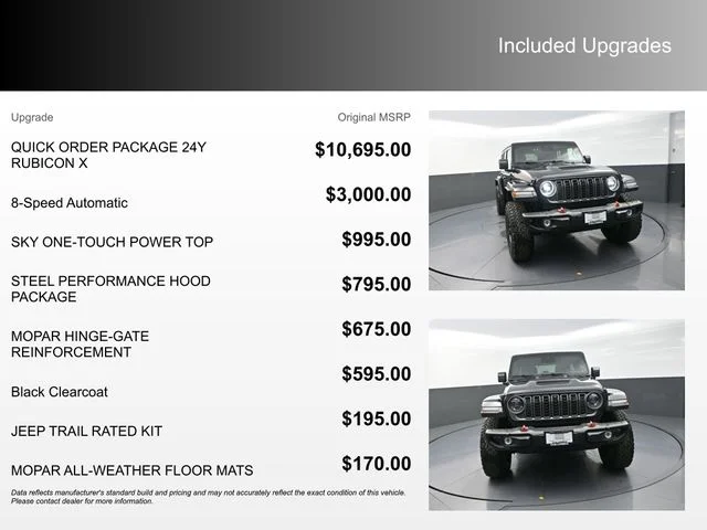 New 2026 Black Clear-Coat Exterior Paint Jeep Rubicon X image 4