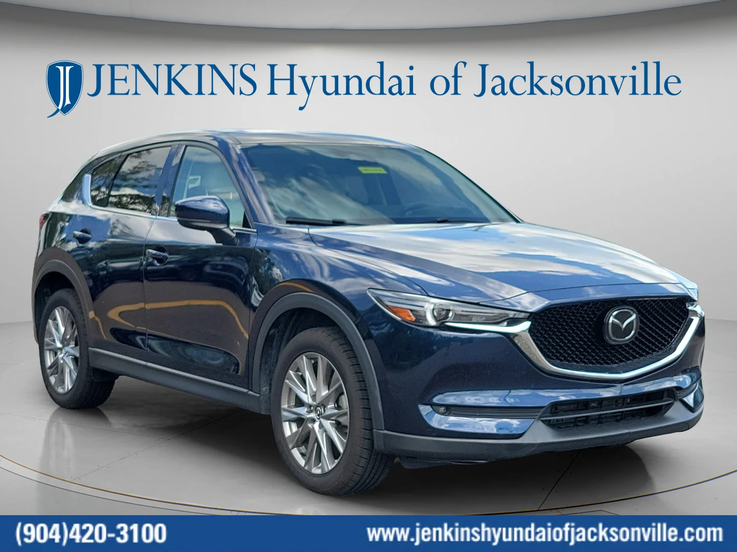 Used 2021 Deep Crystal Blue Mica Mazda Grand Touring image 1