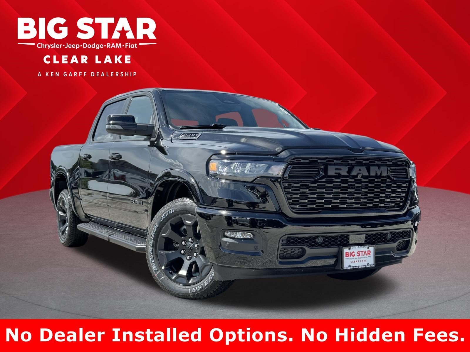 New 2026 Diamond Black Crystal Pearl-Coat Exterior Paint RAM Lone Star image 1
