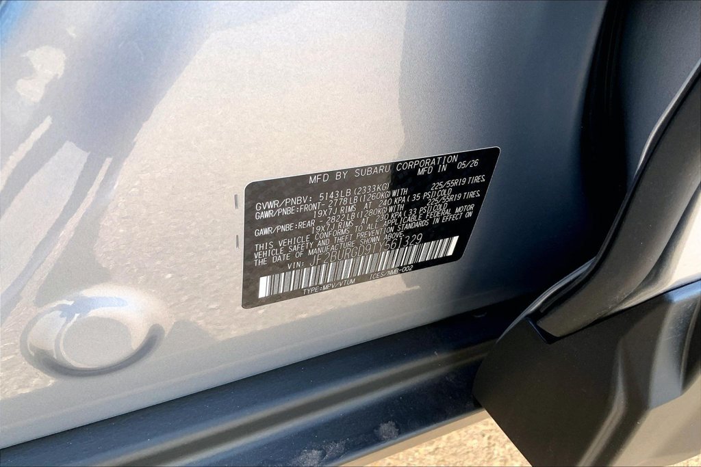 New 2026 ICE SILVER METALLIC Subaru Limited XT image 8