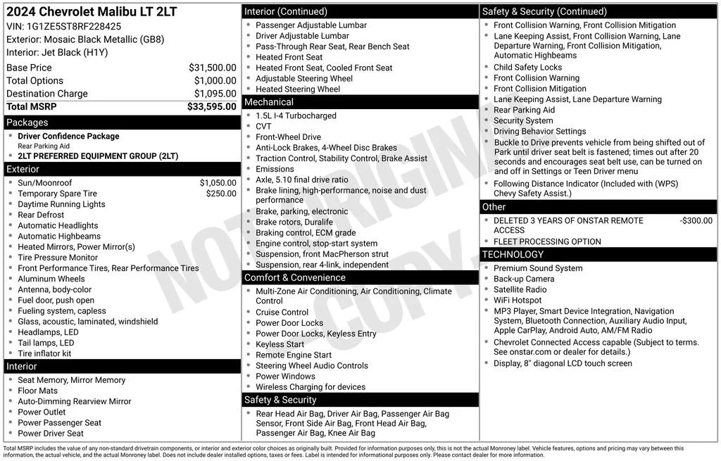 Certified Used 2024 Mosaic Black Metallic Chevrolet 2LT image 35