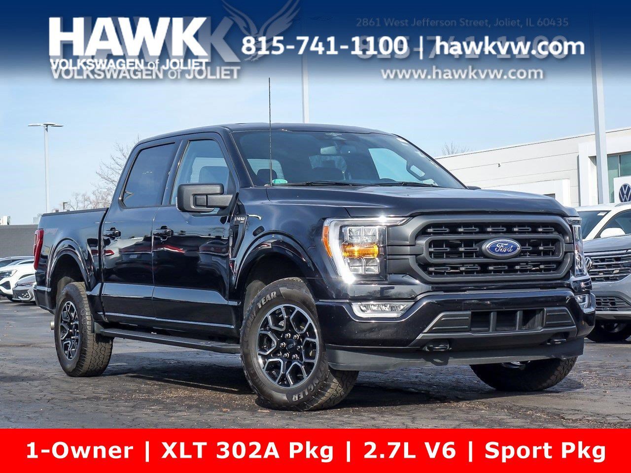 Used 2023 Agate Black Metallic Ford XLT image 1