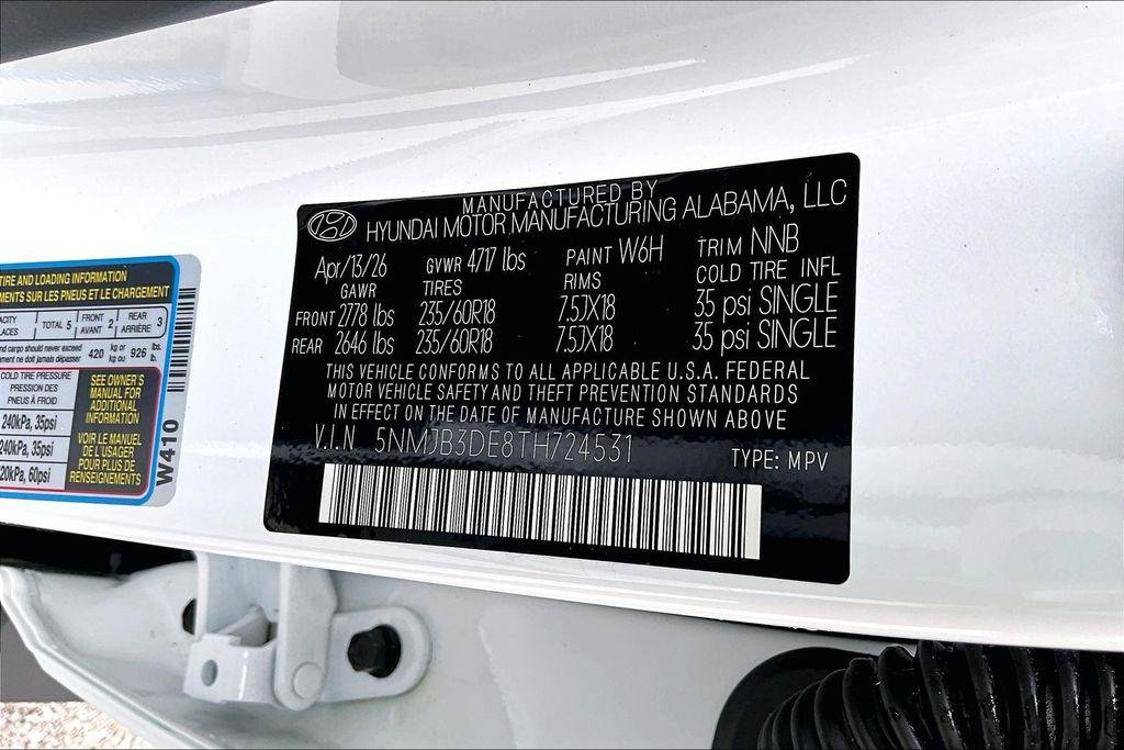 New 2026 White Pearl Hyundai SEL image 15