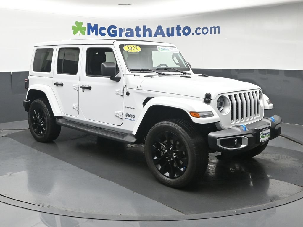 Used 2022 White Jeep Unlimited Sahara 4xe image 3