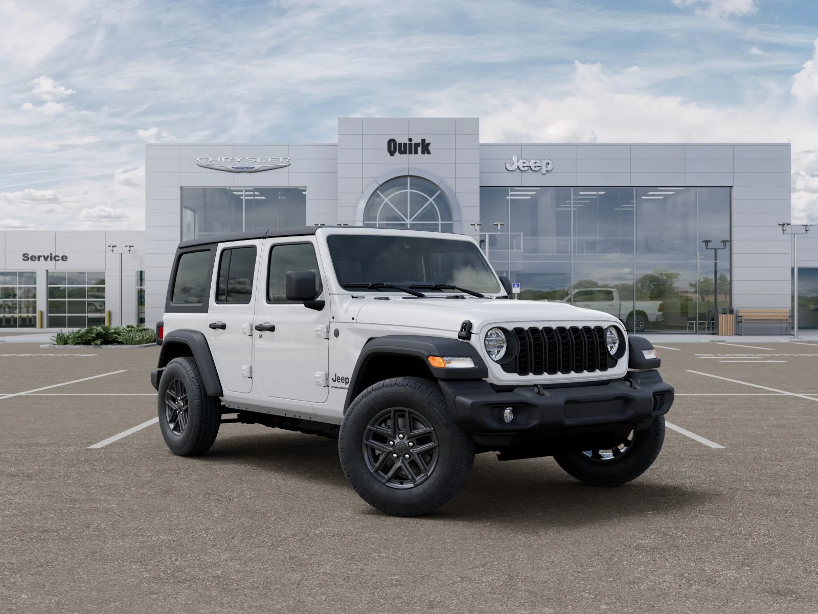 New 2026 Bright White Clear-Coat Exterior Paint Jeep Sport S image 5