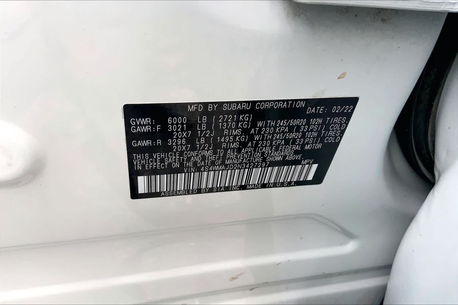 Used 2022 Crystal White Pearl Subaru Onyx Edition image 29