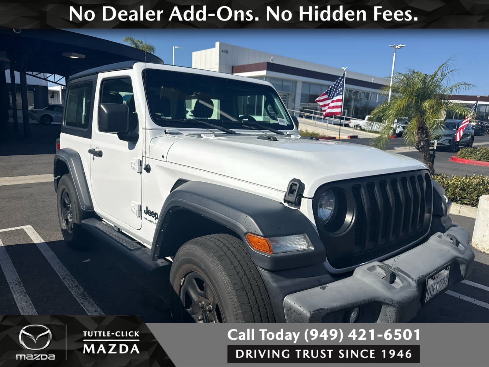 Used 2022 Bright White Clearcoat Jeep Sport image 2