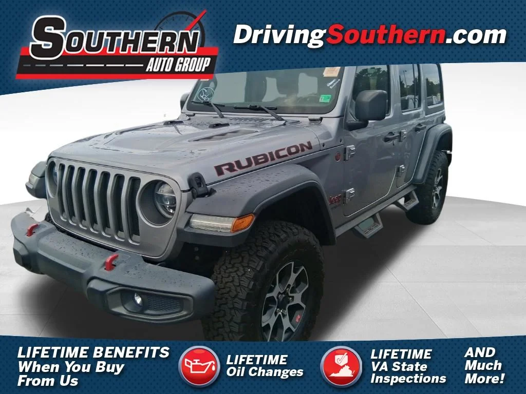 Used 2020 Silver Jeep Unlimited Rubicon image 1