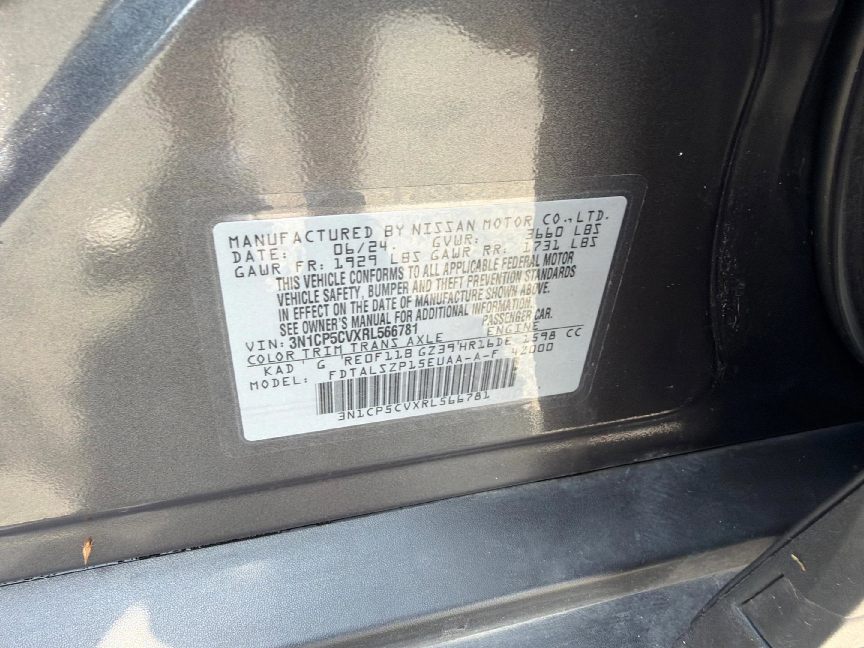Used 2024 Gun Metallic Nissan SV image 32