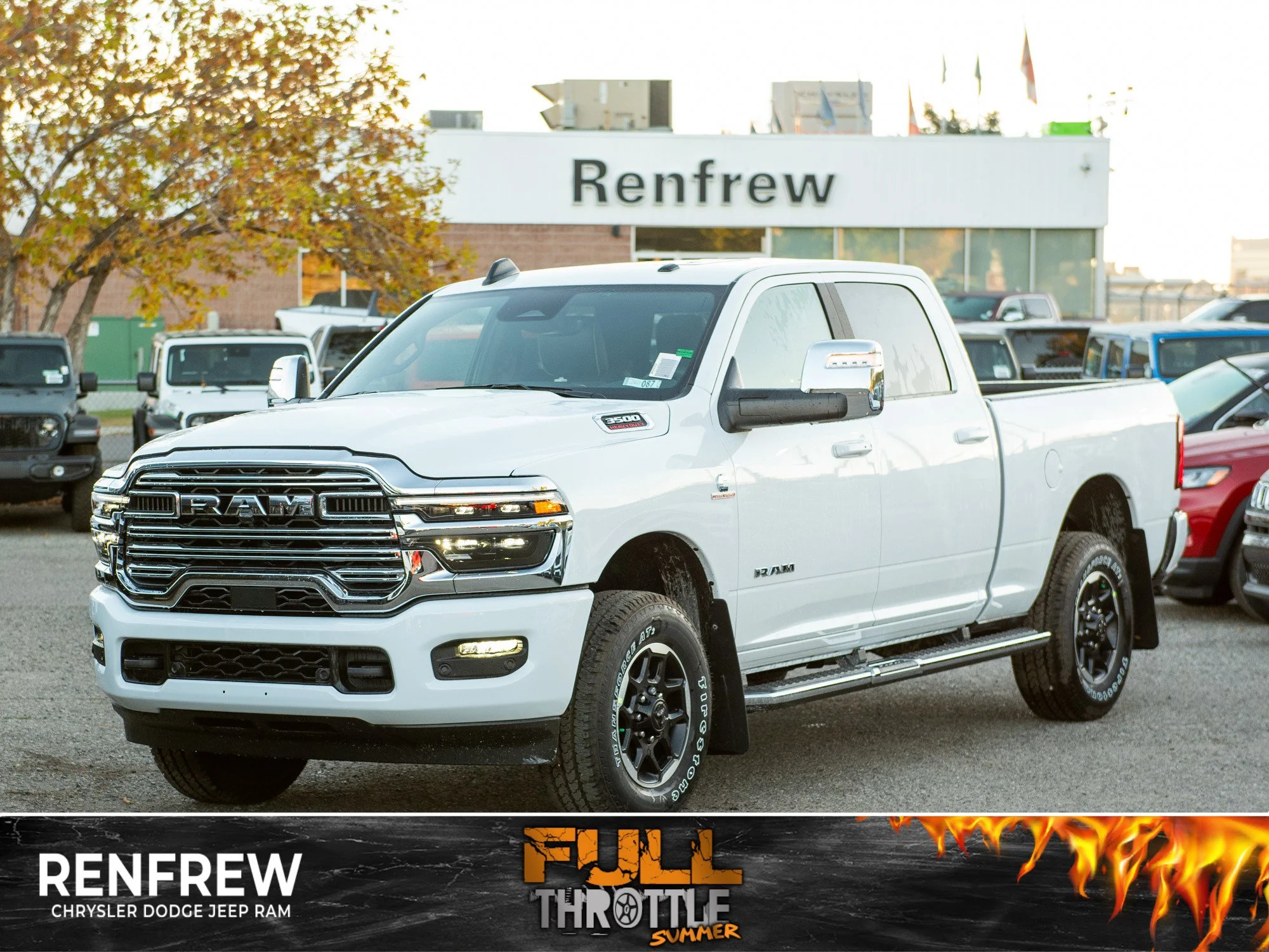 New 2026 White RAM Laramie* 4x4, Sunroof, Dual Wireless Charging Pad, Remote Start image 1