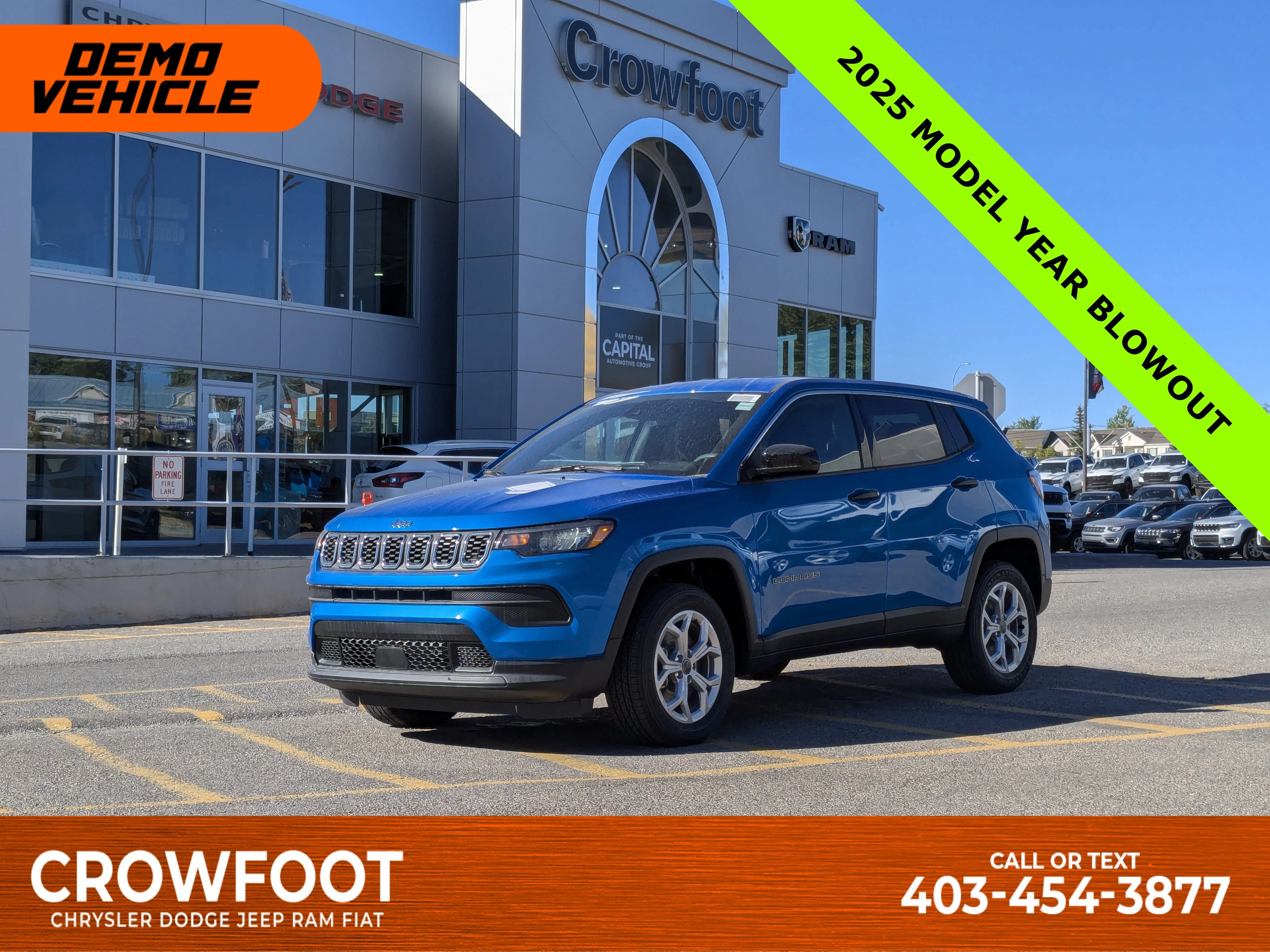 New 2025 Blue Jeep Sport - - Forward Collision Warning - LED Head Lamps - Heated Seats and More! image 1
