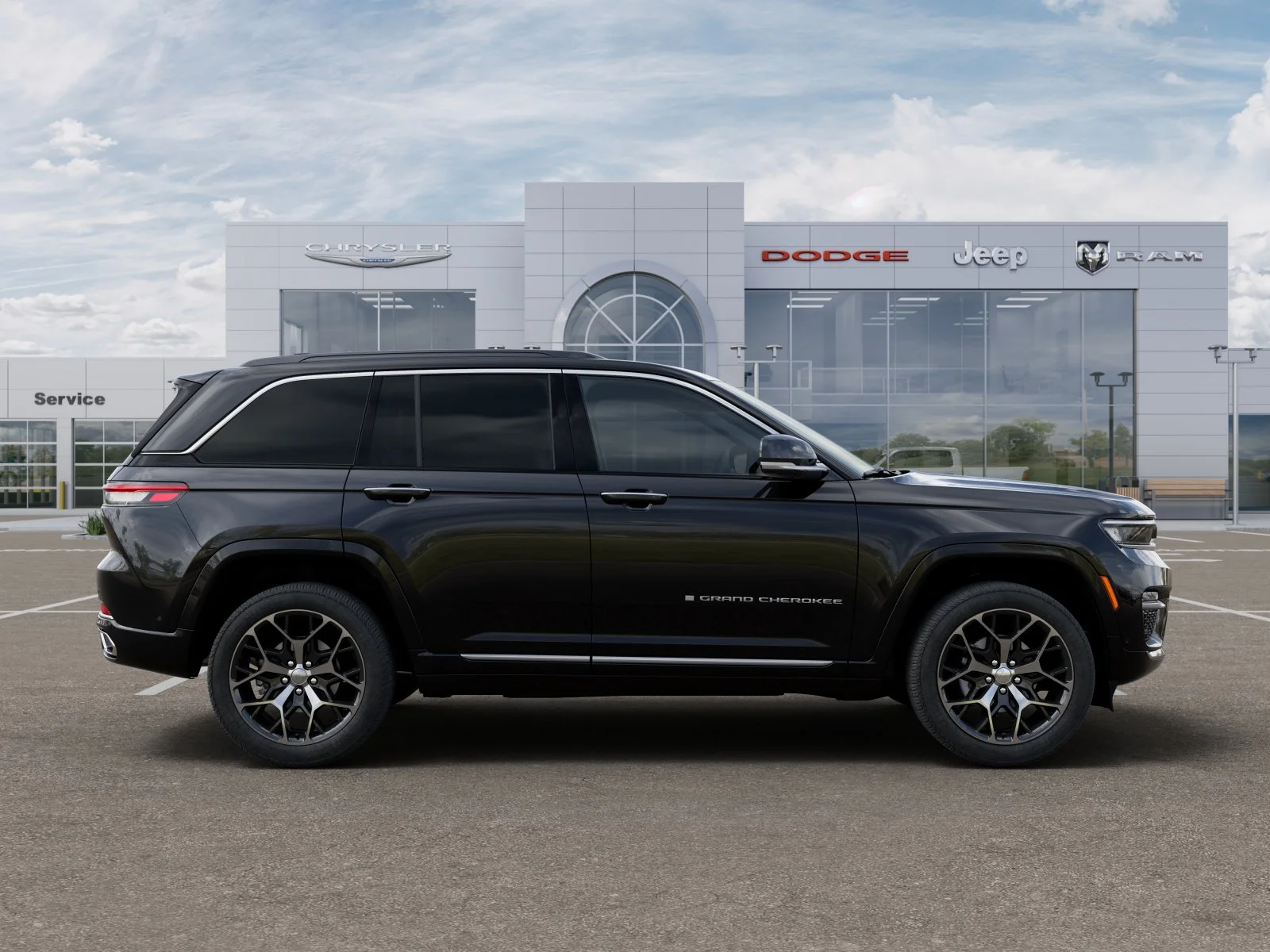 New 2025 Diamond Black Crystal Pearl-Coat Exterior Paint Jeep Summit Reserve image 51