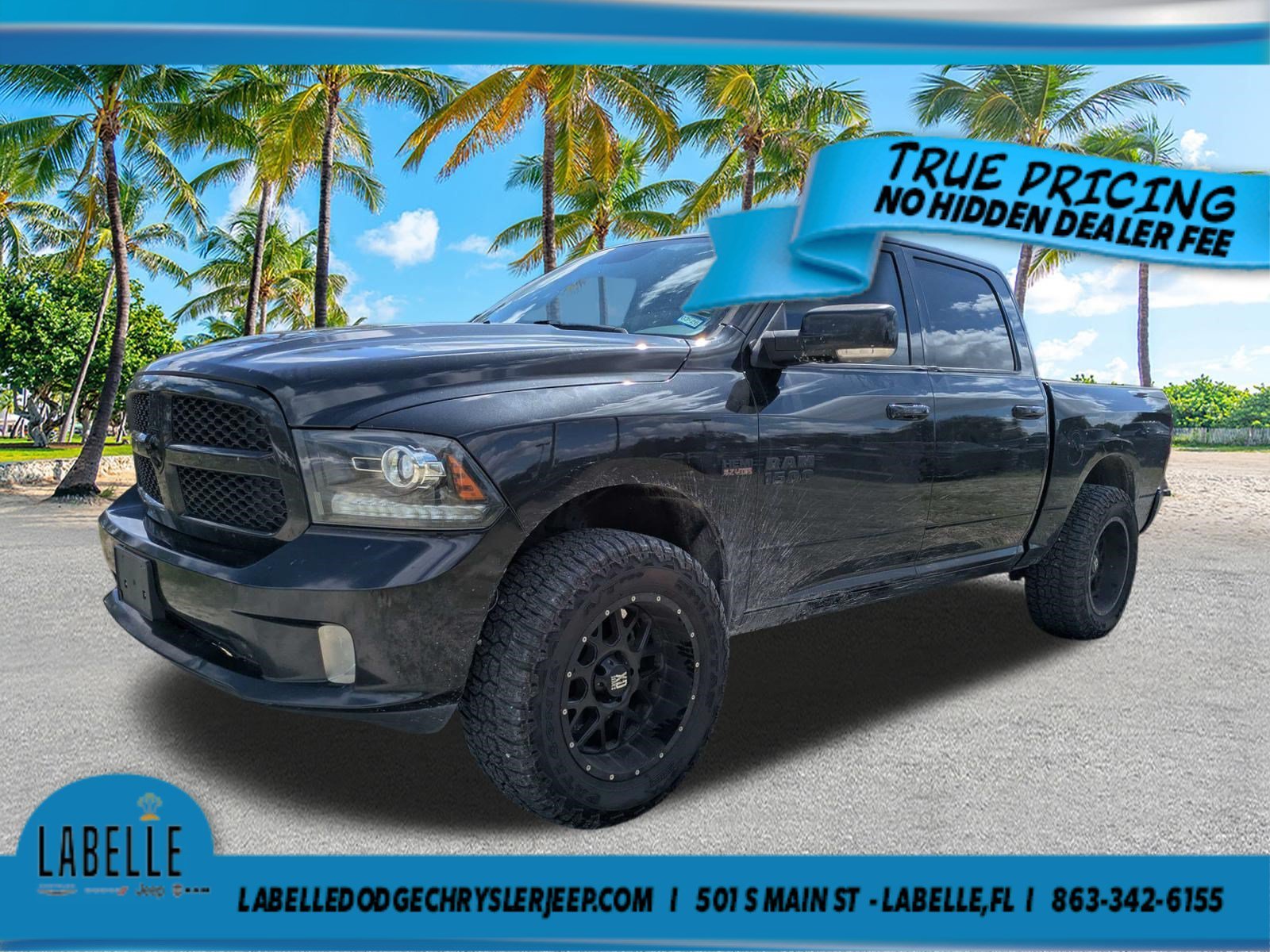 Used 2018 Brilliant Black Crystal Pearlcoat Ram Night image 8