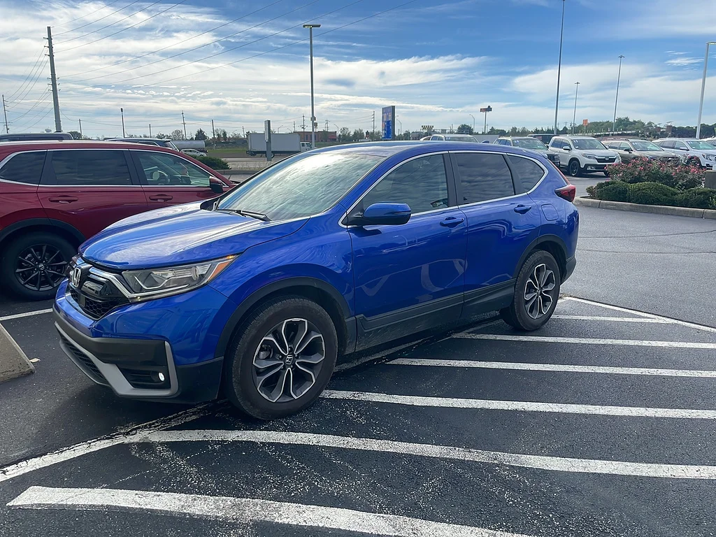 Certified Used 2021 Aegean Blue Metallic Honda EX image 3