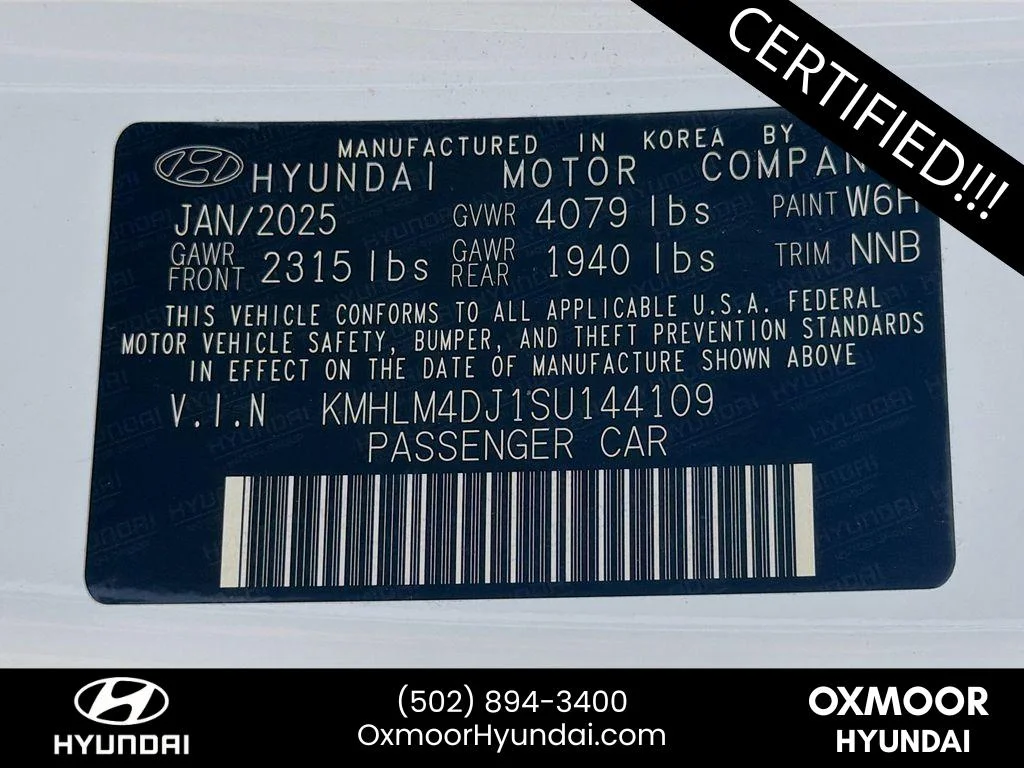 Certified Used 2025 Serenity White Hyundai SEL Sport image 30