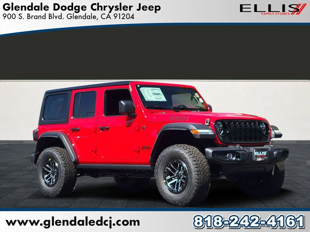 New 2026 Firecracker Red Clear-Coat Exterior Paint Jeep Willys image 1