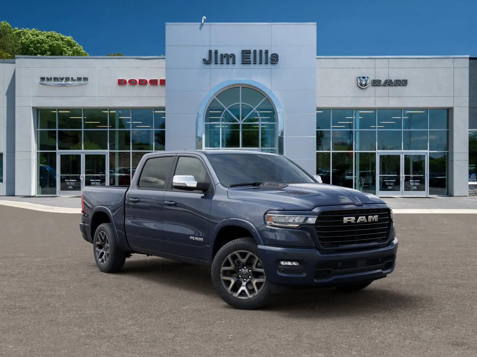 New 2026 Forged Blue Metallic Exterior Paint RAM Laramie image 5