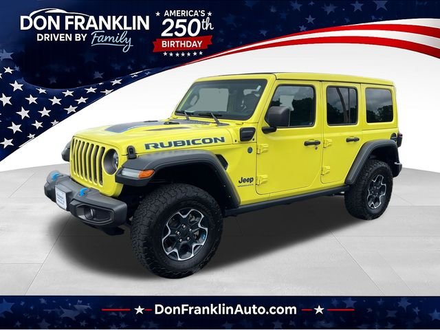 Used 2023 Yellow Jeep Rubicon 4xe image 1