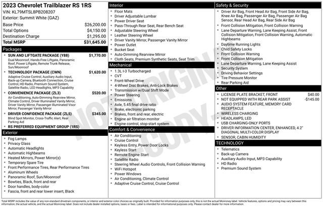 Used 2023 Summit White Chevrolet RS image 12