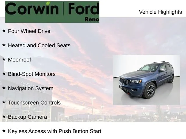 Used 2021 Pacific Blue Clearcoat Jeep Trailhawk image 7