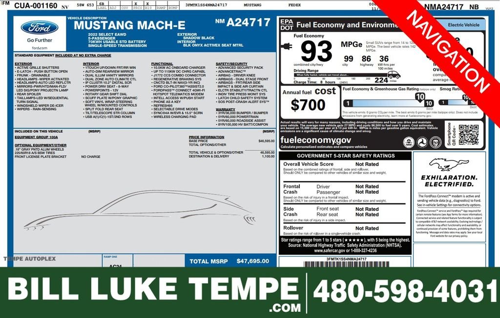 2022 Ford Mustang Mach-E Select AWD