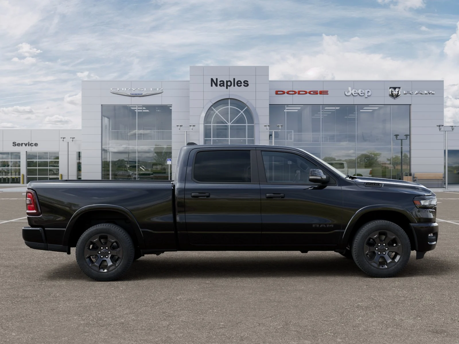 New 2026 Diamond Black Crystal Pearl-Coat Exterior Paint RAM Big Horn image 47