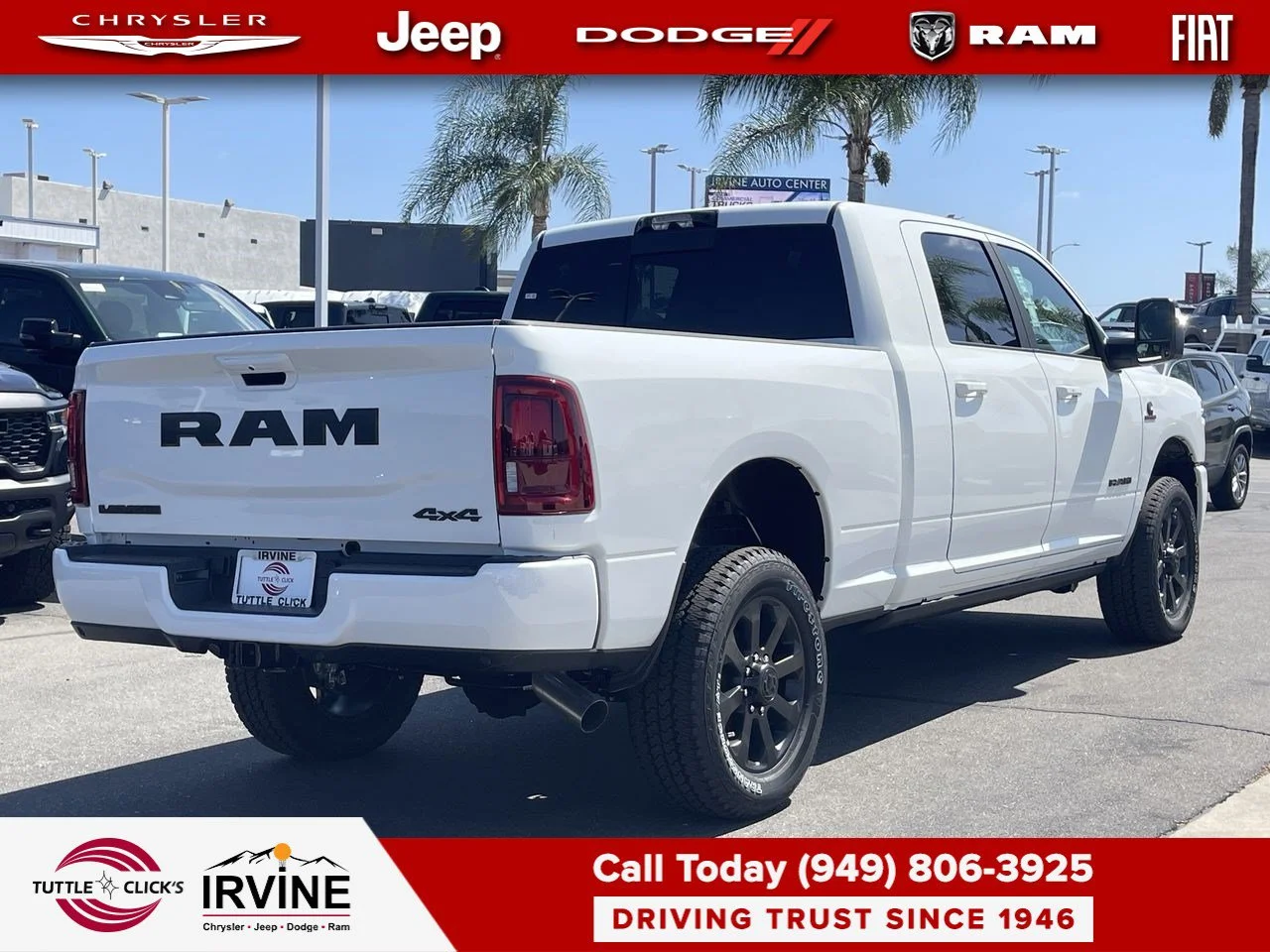 New 2026 Bright White Clear-Coat Exterior Paint RAM Laramie image 12